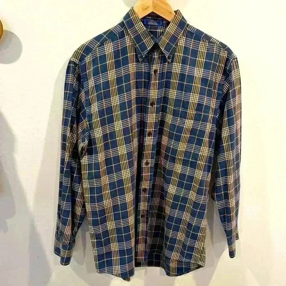 Pendleton Men’s Canterbury Cloth Pima Cotton Wool Blend Button Down Shirt Size M - Picture 1 of 6